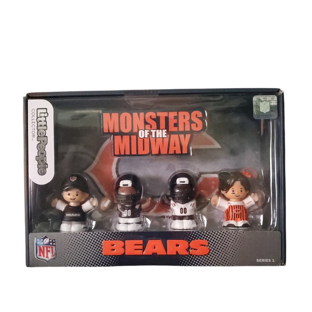Fisher-Price Little People Chicago Bears Four-Piece NFL Collector Set NIB